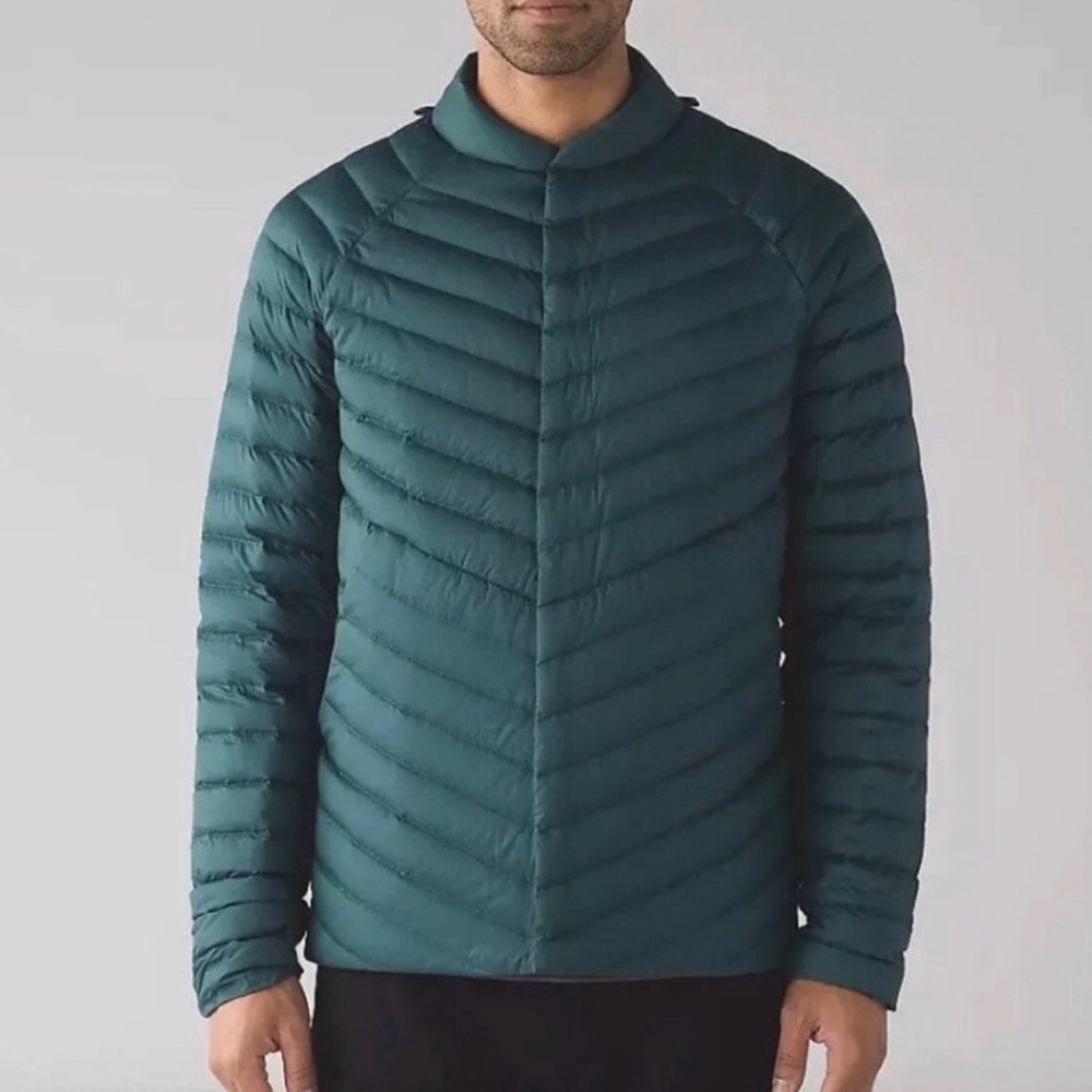 lululemon athletica Men's Snap Down Green Puffer Jacket